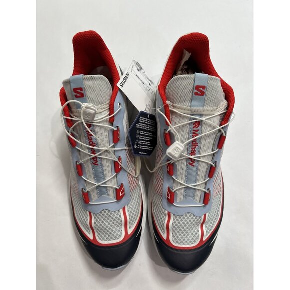Salomon MadHappy XT-6 FT Sneakers in Nimbus Cloud Fiery Red Kentucky Blue - Picture 5 of 10